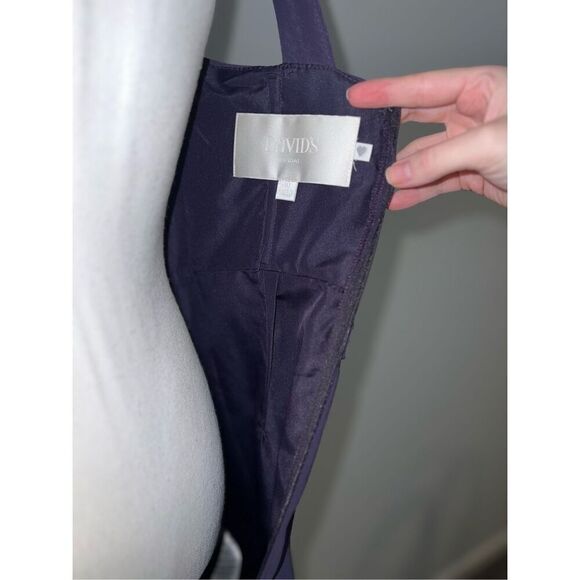 Women’s Wedding Guest Party Gown Bridesmaid One shoulder Dark Purple 10 - Picture 9 of 10